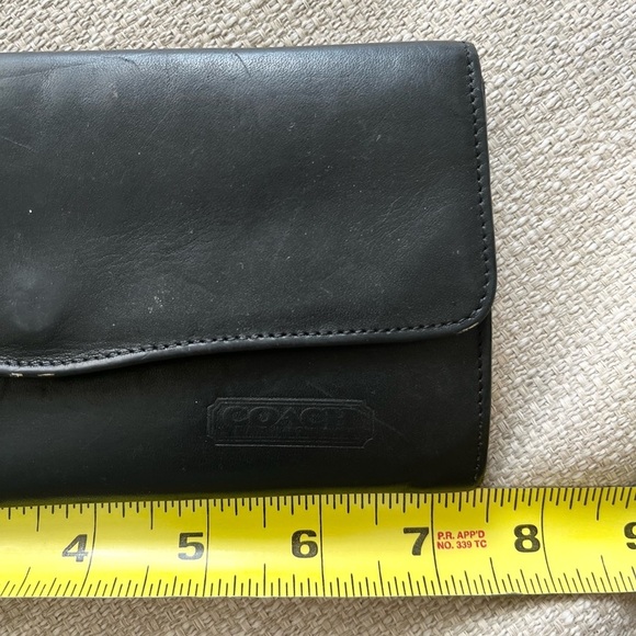 Coach Wallet Vintage Leather Pocketbook Black - Picture 6 of 7